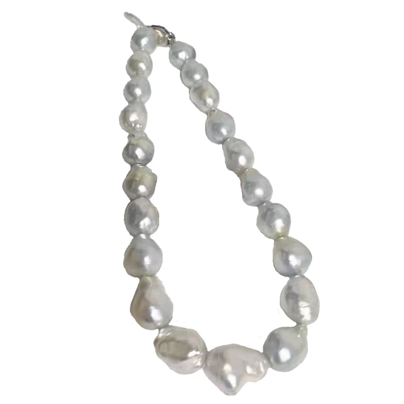 

Natural Freshwater Baroque Pearl Necklace AAA Grade High-Quality Fashion Irregular Baroque Large Pearl Necklace Women's Jewelry