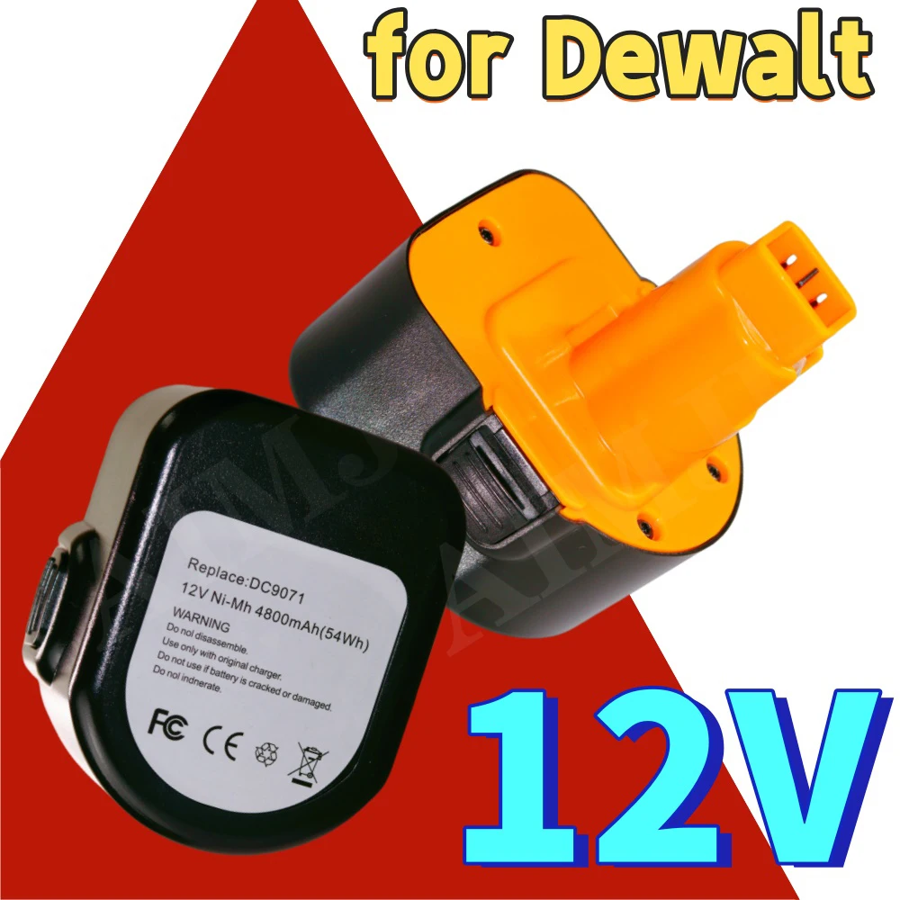

For Dewalt 12V, 4.8AH, DE9074, DWCB12, A9252, DE9071, DE9501 Power tool battery