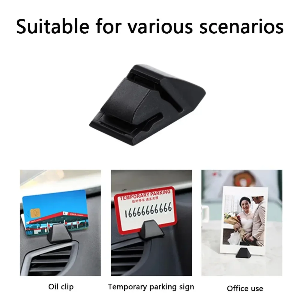 Multifunctional Car Card Clamp Parking Card Fixed Holder Clip Auto Accessories Temporary Parking Card Ticket Holder Car Interior