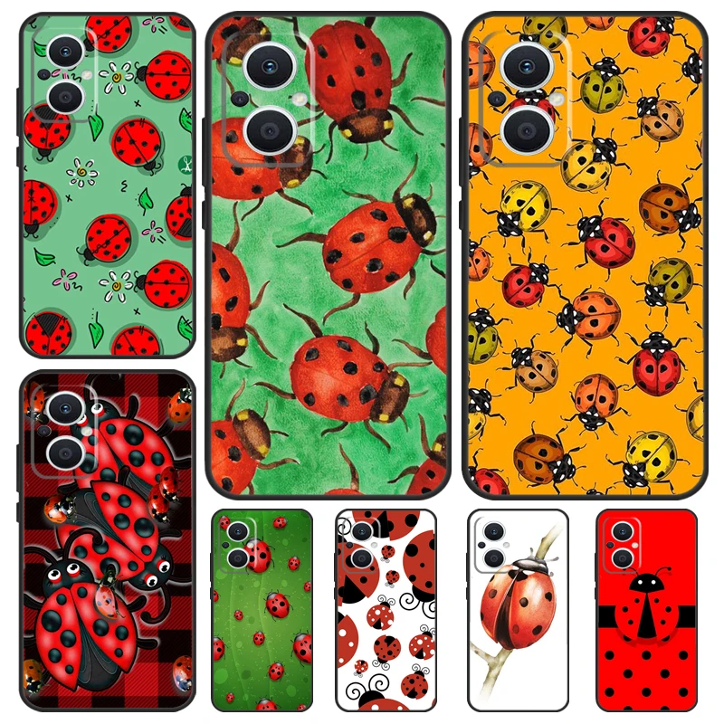 Ladybug Beetle Case For OPPO Reno 10 Pro 4 5 6 7 8 Lite 8T 4Z 5Z OPPO Find X5 Lite X2 X3 Neo X6 Pro Cover