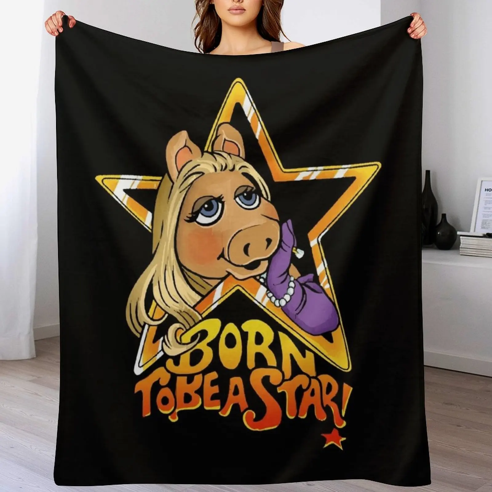 

Miss piggy Throw Blanket Decorative Beds Warm Summer Beddings for babies Blankets