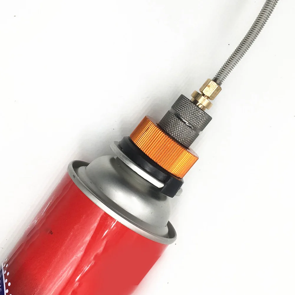 Efficiently Refill Your Screw Type Gas Canister with the Portable Outdoor Camping Butane Stove Gas Refill Adapter