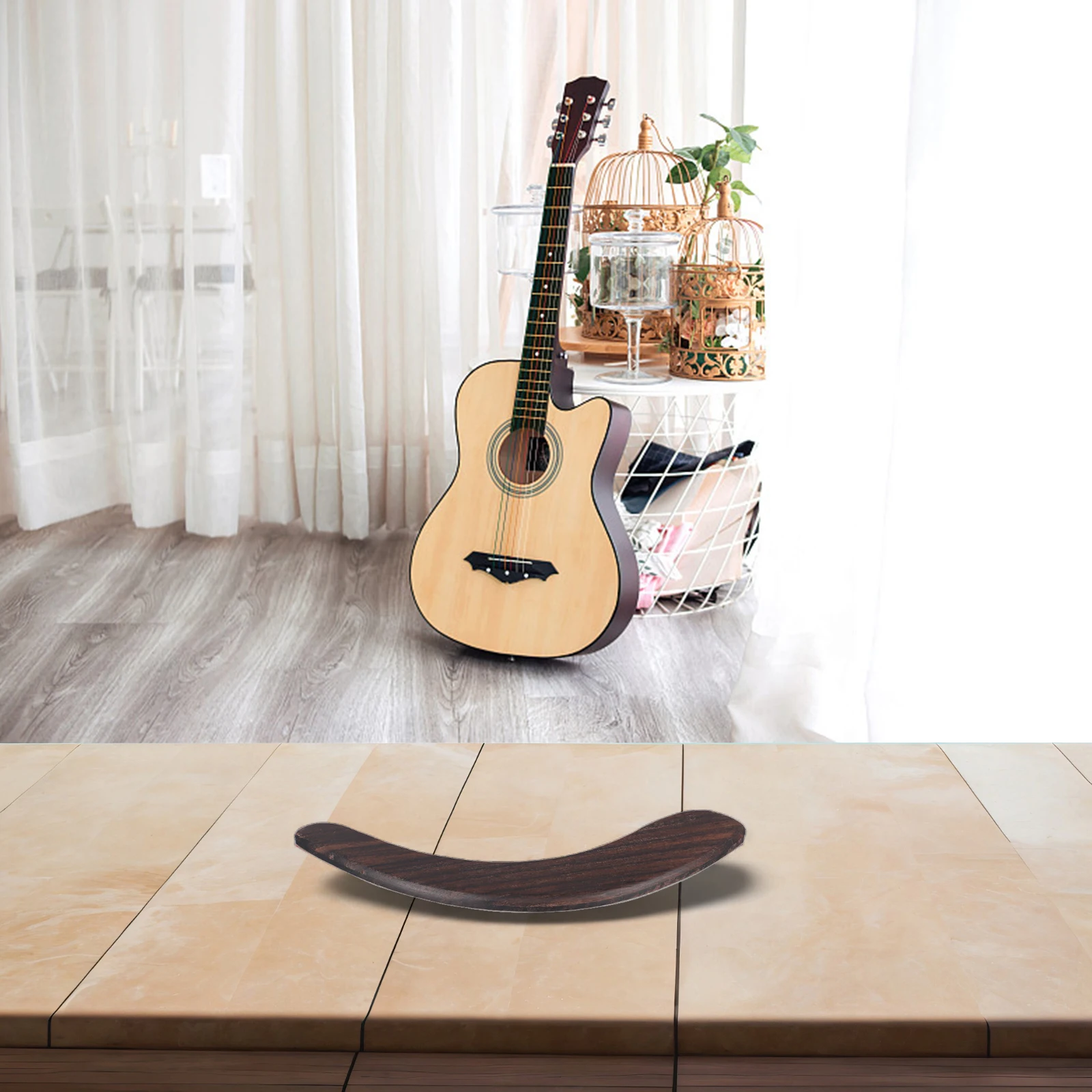 Wood Rest Accessory for Acoustic Guitar Players Seeking Improved Ergonomics Without Compromising Instrument Responsiveness