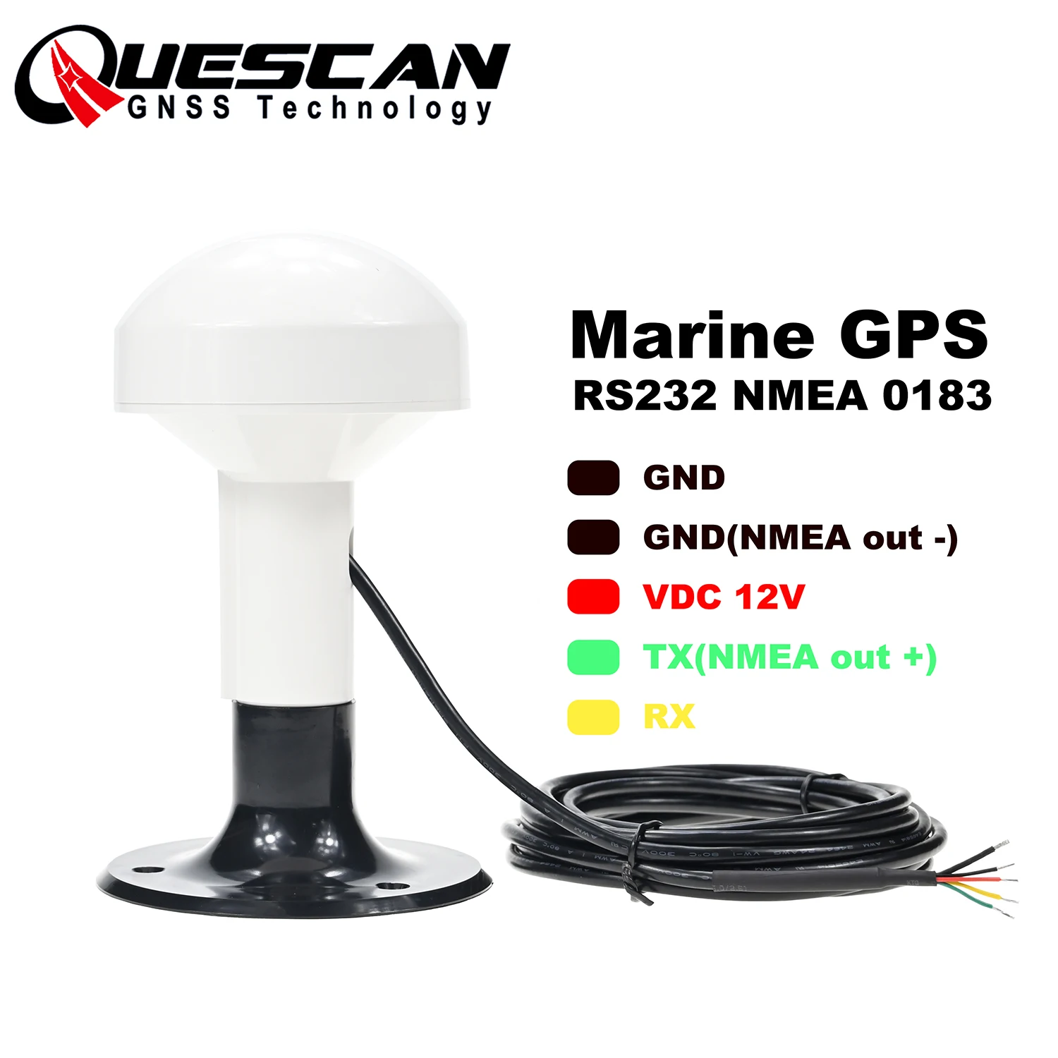 Antena GPS Marinha 12V Compatível com RS232 NMEA0183 Lowrance Raymarine Garmin GPS17 Antena NMEA 0183 4800 baud