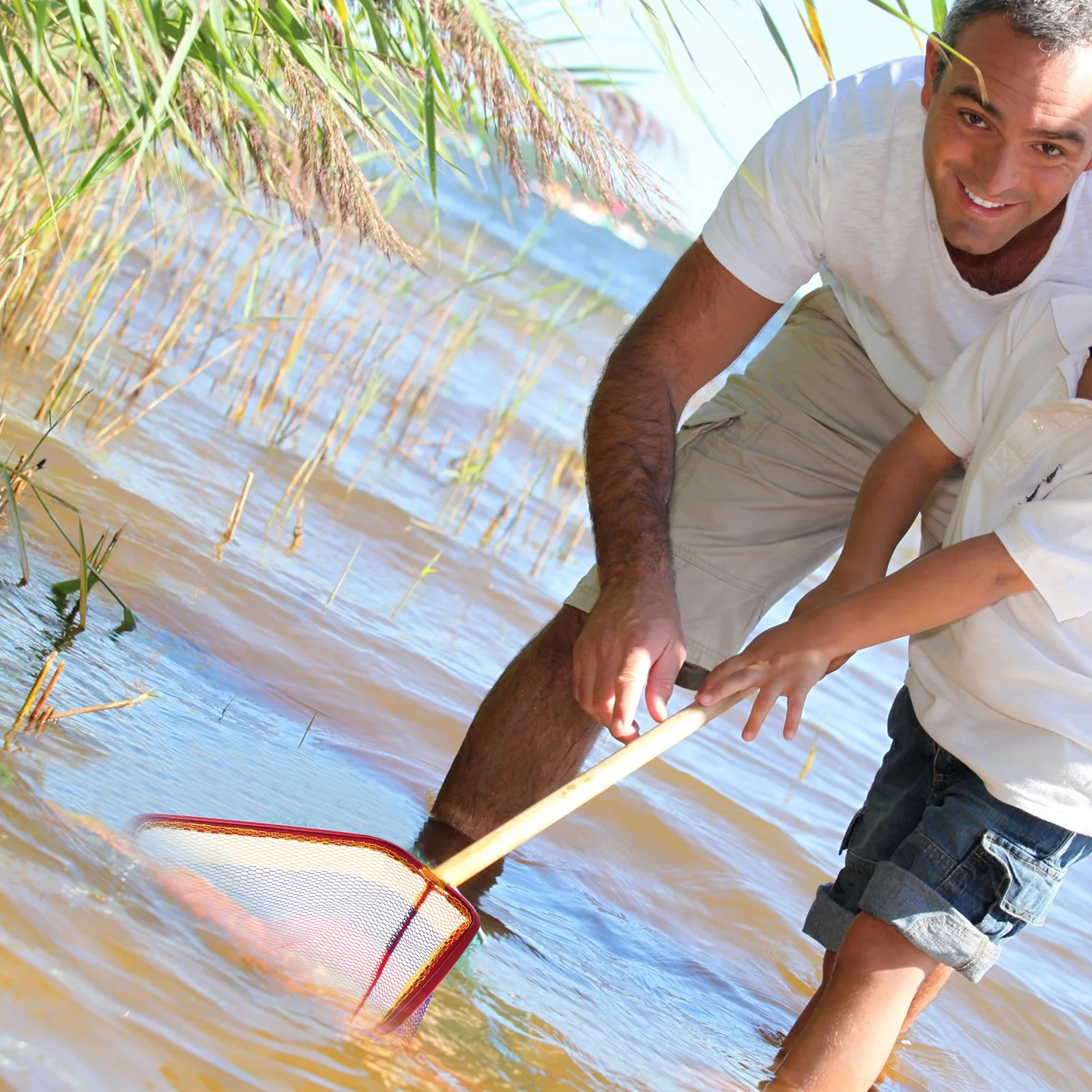 

1Pcs Aluminum Alloy Dip Net Head Large Quick-Drying Anti-Scratch Durable Lightweight Trapezoid Style Bright Color Fishing Gear