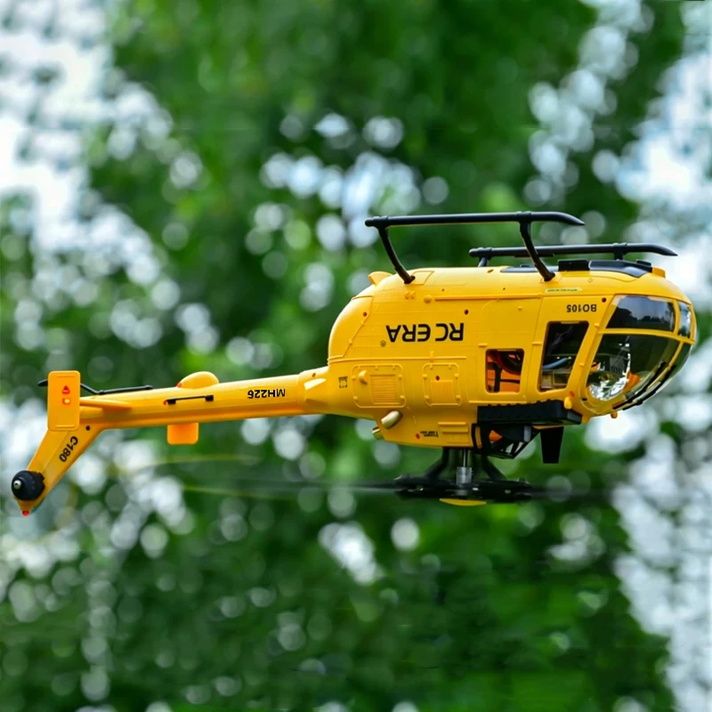 RC ERA Remote Control Simulation BO-105 Dual Brushless Helicopter Model C180 6-Channel Optical Flow Positioning RC Adult Toy