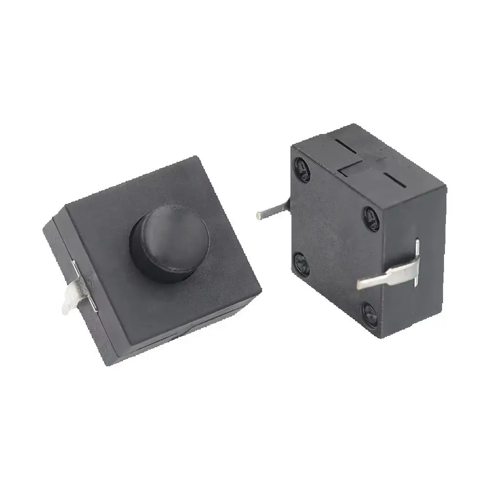 12x12mm Middle 2 Pins ON-OFF Flashlight Button Switch 1A 30V 1212-112D Height 9.5mm