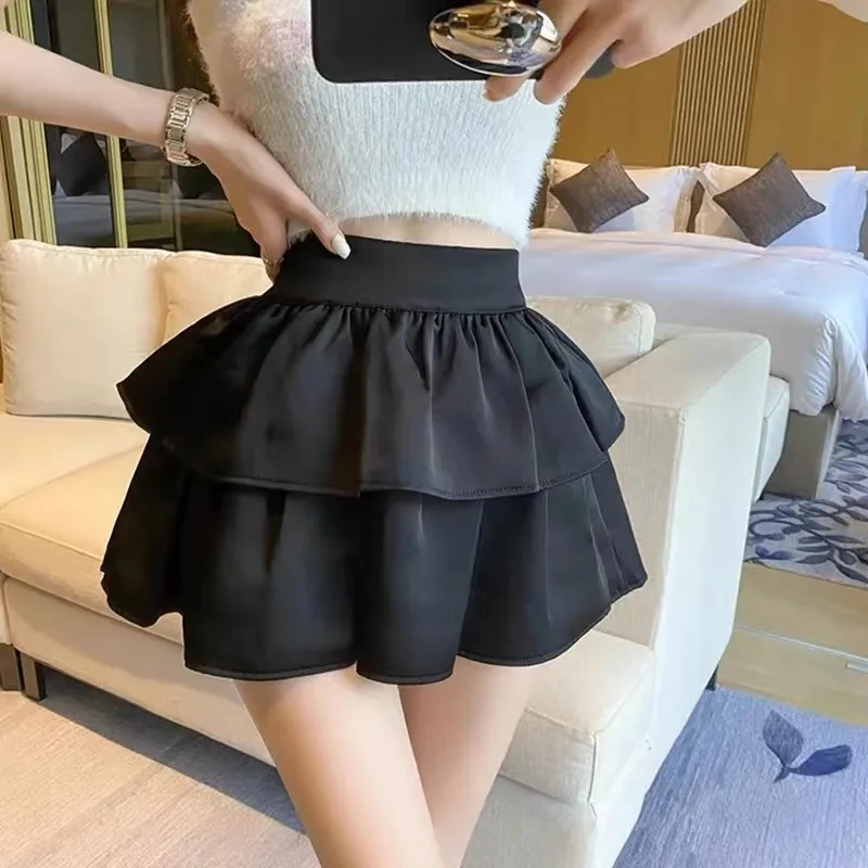 Skirts Womens Cinched Pleats Cloth Frayed Simplicity Aesthetics Graphics Bronzing Show delicate type Natural multicolour Furry