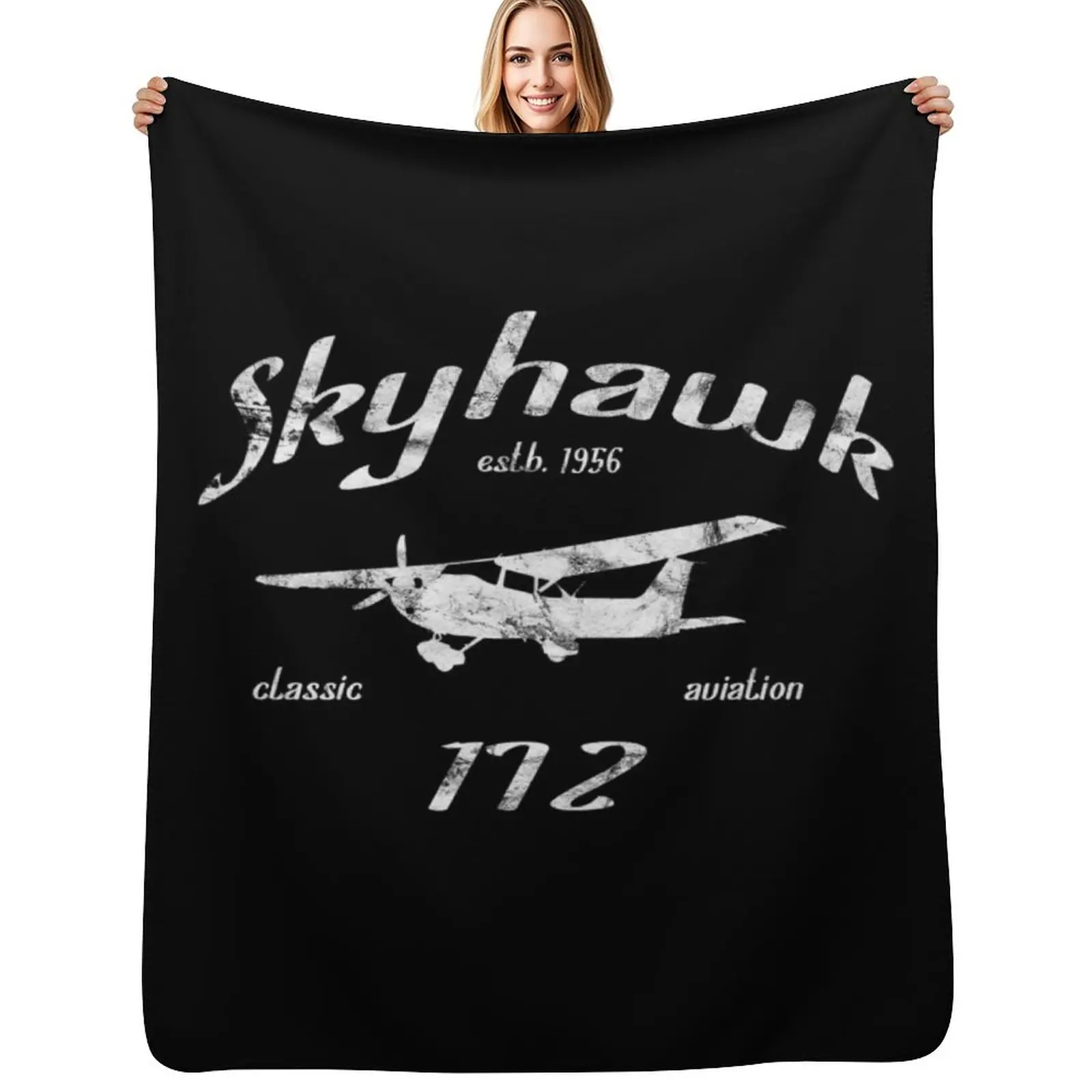

Cessna 172 Skyhawk Classic Vintage Design Throw Blanket Luxury Throw Blankets For Baby Moving valentine gift ideas Blankets