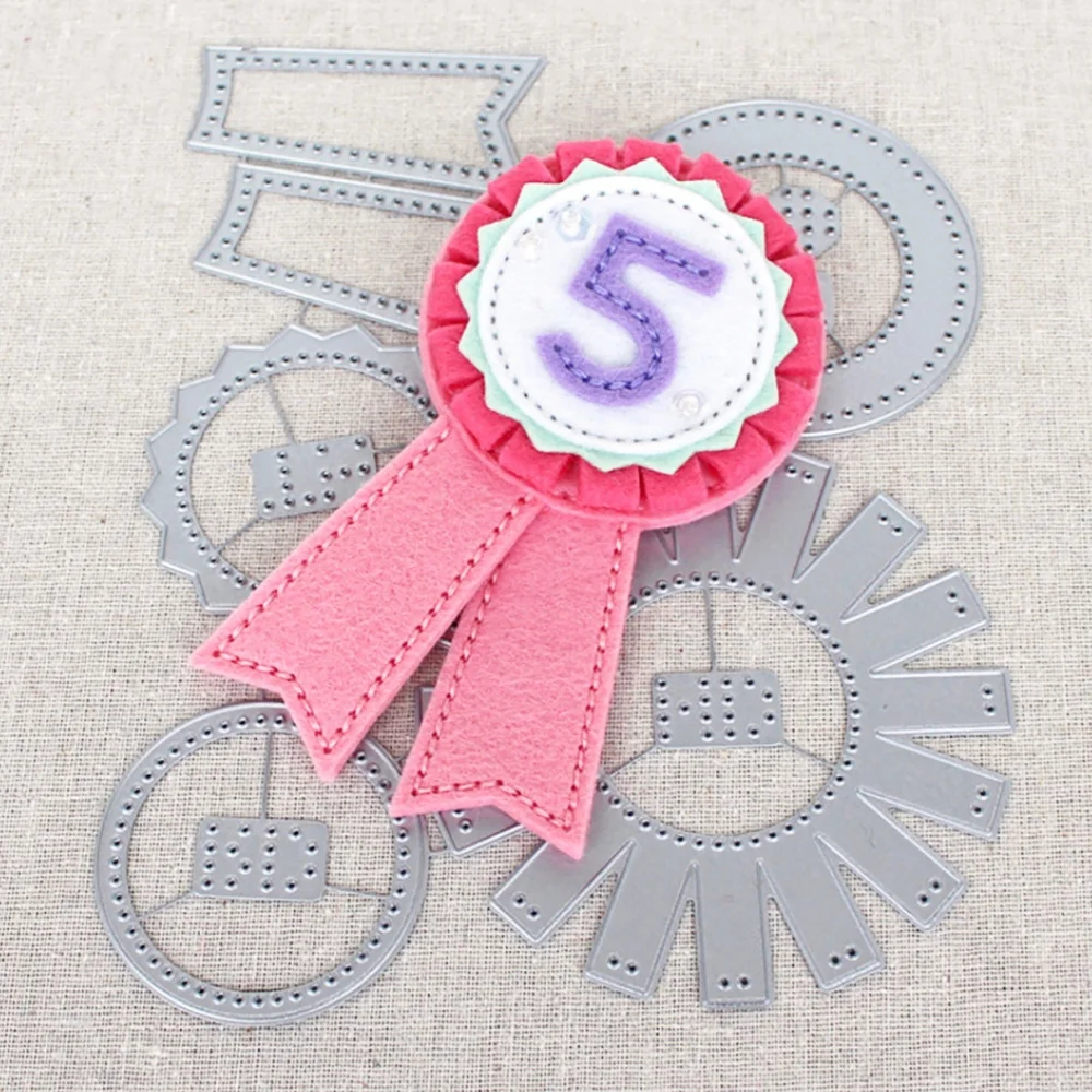 

5th Prize Winner Medal Die Felt Die Cutting for Making Gift Card Scrapbook Embossed Paper Craft Decoration 2025 Valentine's Day