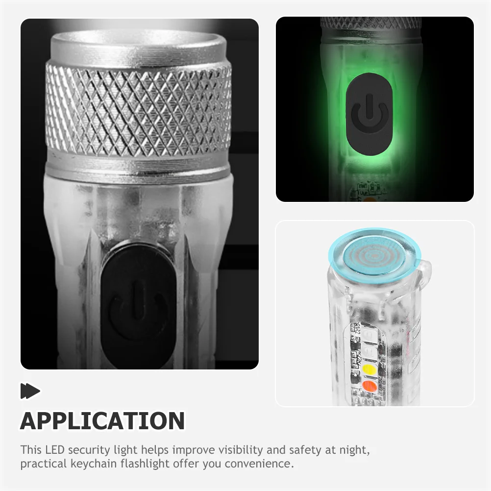 

Mini Flashlight Charging Zoom LED Keychain Light ABS Torch for Camping Outdoor Brightness Adjustable Portable Lighting Small