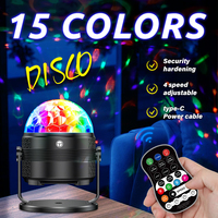 2pcs LED Stage Light DJ Disco Ball Strobe Remote Sound Control Magic ball RGB Christmas Gift Party Club