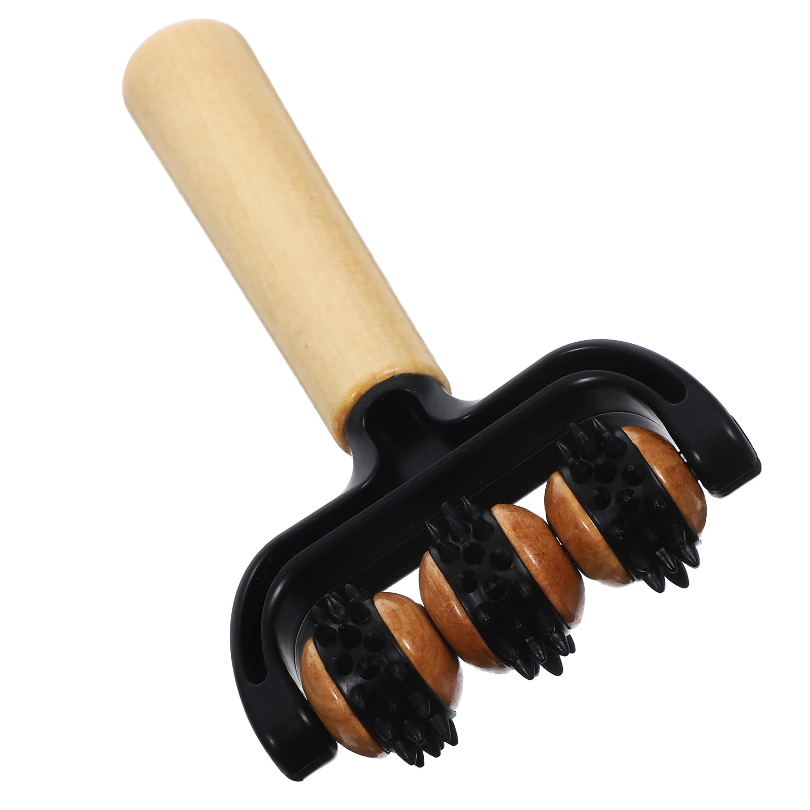 

Деревянная голова, глубокая ткань, мышечный массажер для спины, шеи, ручной массажер, портативный компактный инструмент для домашнего офиса, путешествий, спины