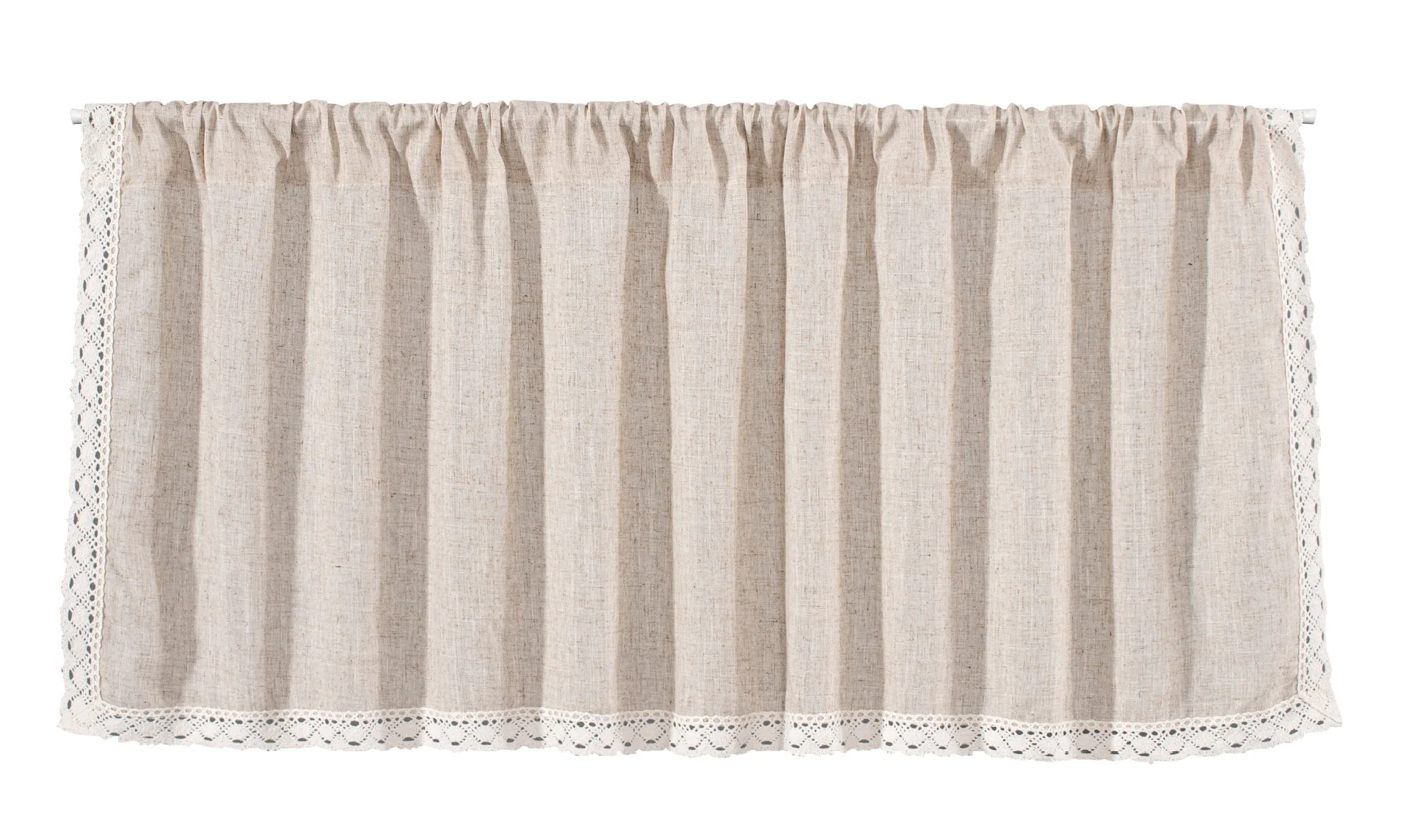 Nordic Style Short Dust Curtains White Pastoral for Kitchen Cotton Linen Wine Cabinet Door Window Small Wardrobe Half Curtain