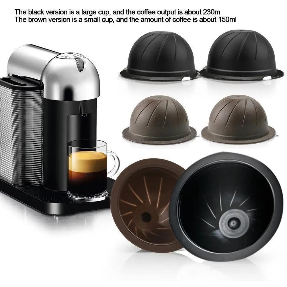 1PC Reusable About 60 Times Using Coffee Capsule For Nespresso Vertuo Vertuoline Refillable Pods 150ML/230ML