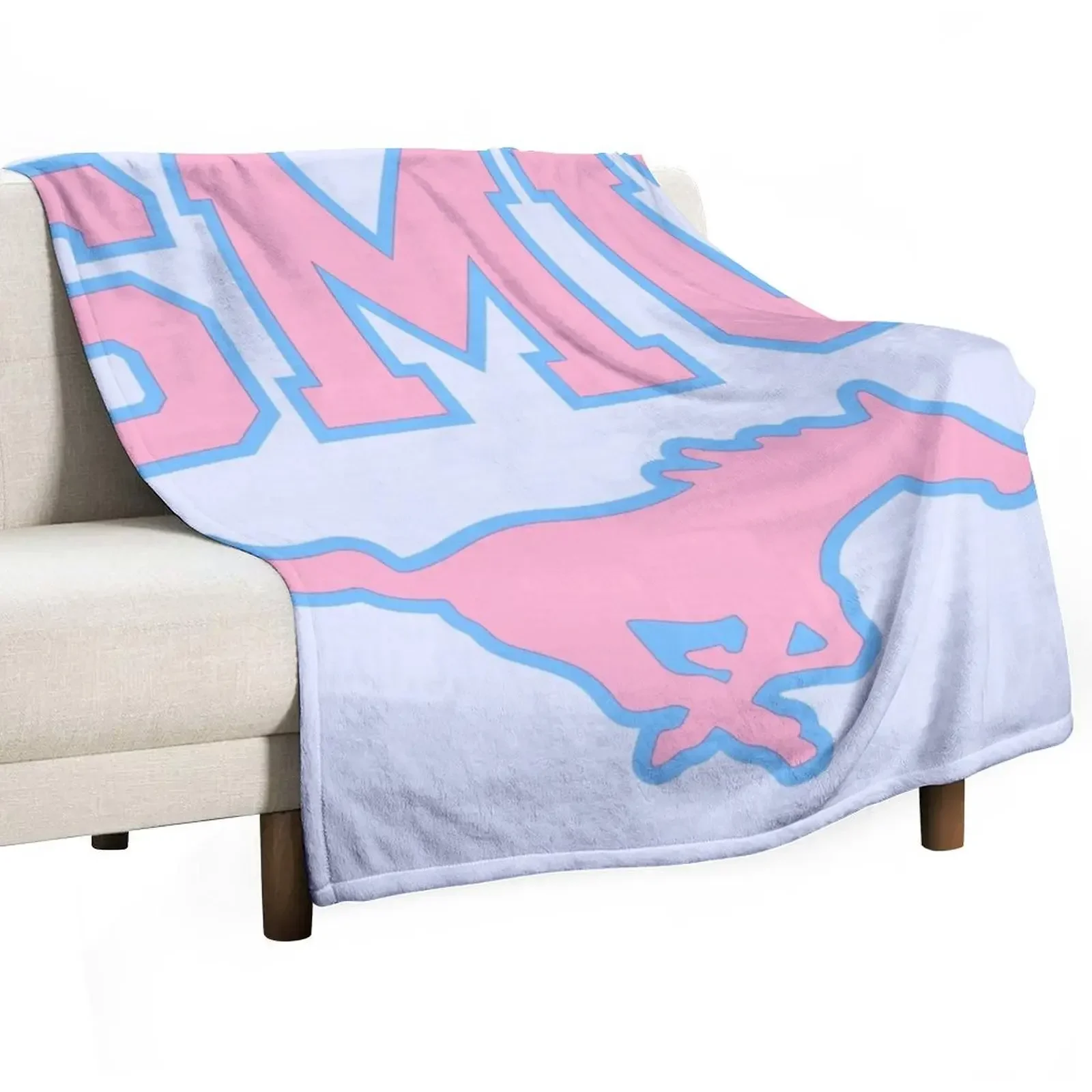 

SMU Blue Logo & Pink Peruna Throw Blanket christmas decoration sofa bed blankets and throws Blankets