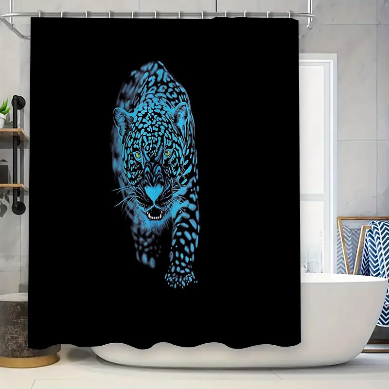 

Tiger Shower Curtain Wild Animal Forest Decor Bathroom Set Nature Jungle Theme Home Decor Artistic Print Waterproof Fabric