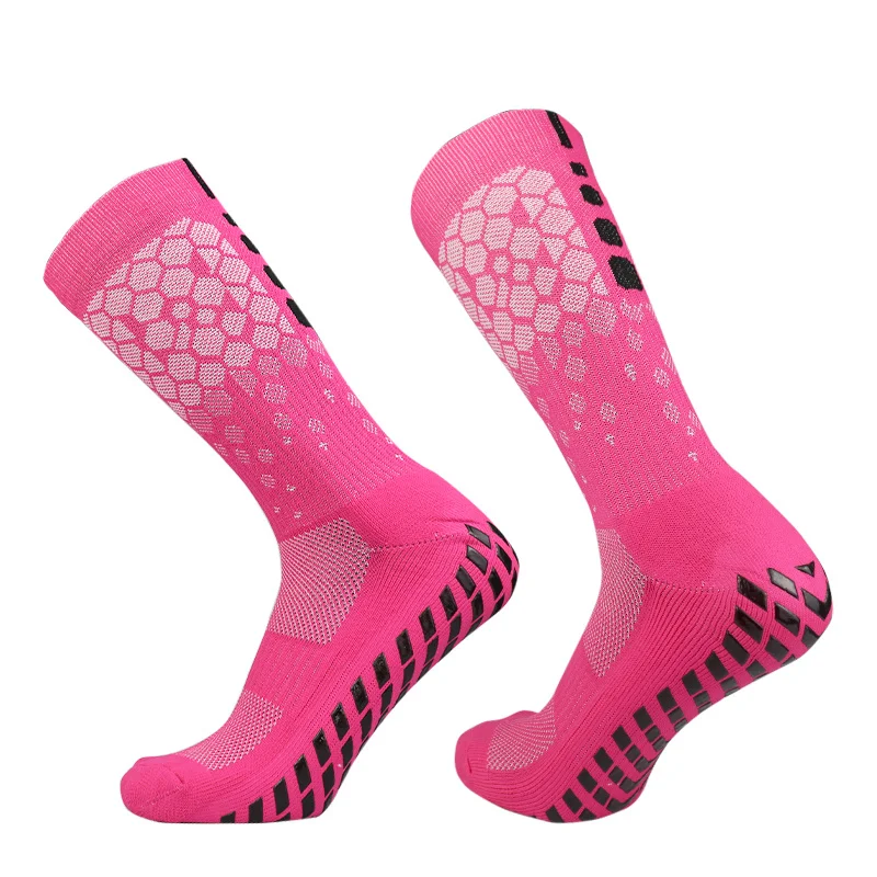 2023 Sports New Men Women Outdoor Breathable Sweat-absorbing Soccer Socks Anti slip Competition Training Silicone Football Socks