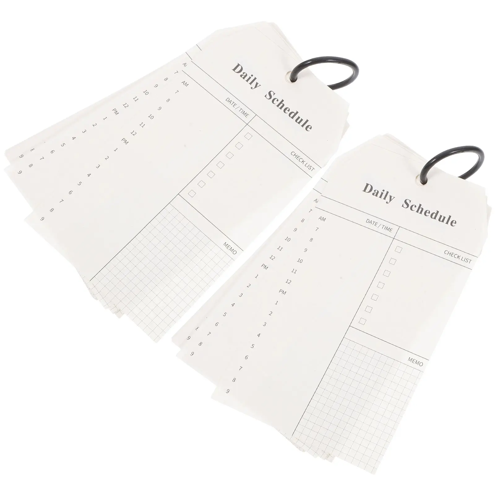 Memo Book 2 Pcs Daily Planner Desk Notepad Todo List Notebook ganizer Weekly Planner Sturdy Material Refillable Pages Simple