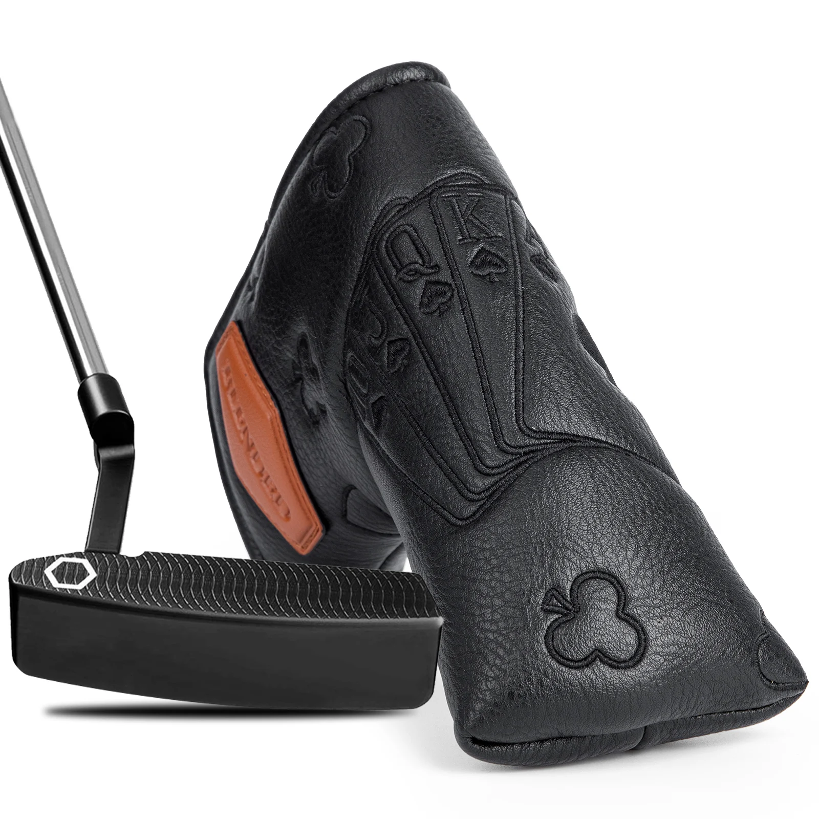 

Black PU Leather Golf Blade Putter Covers Golf Headcover Putter Head Cover for Blade Putters Golf Head cover with Magnet Fit For