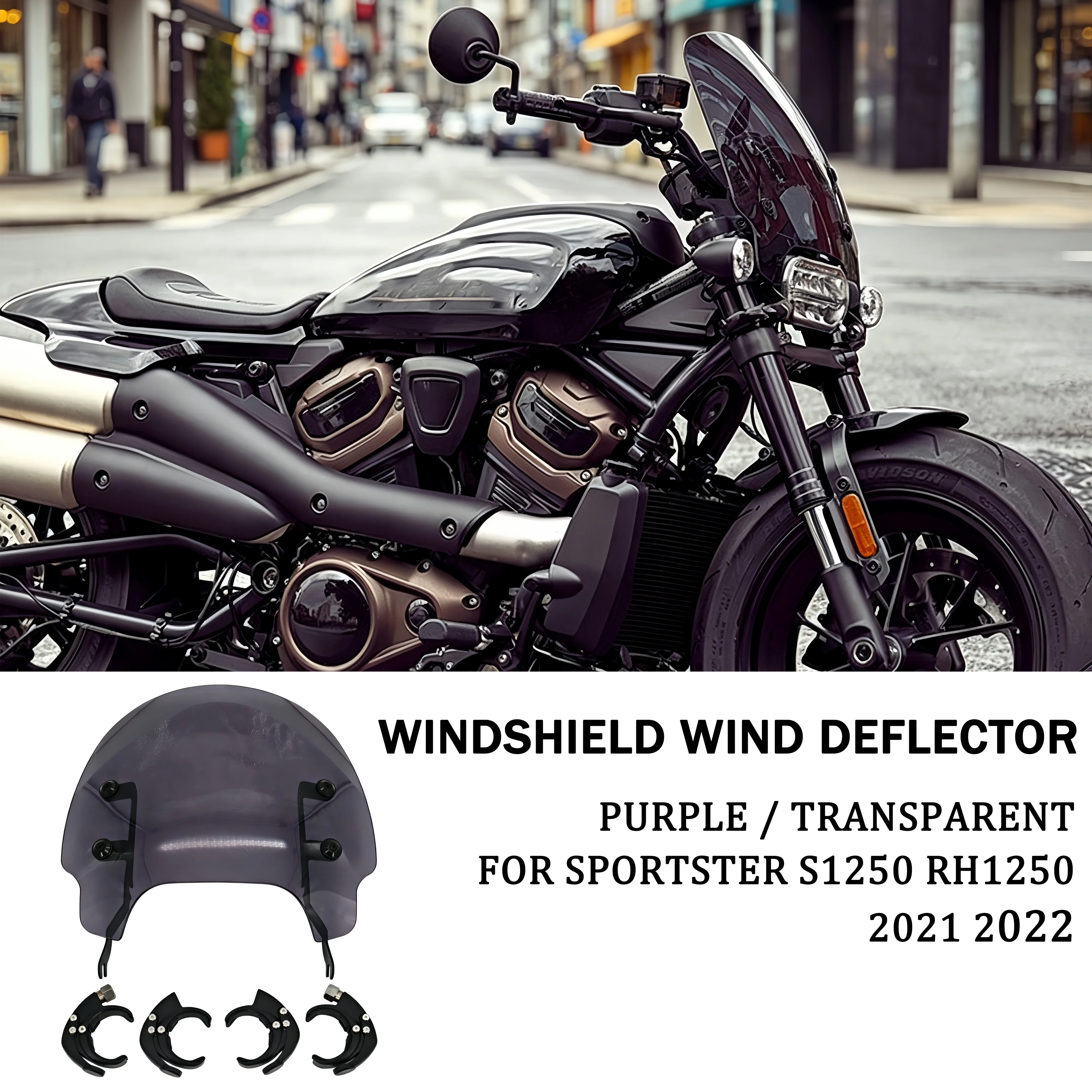 For Harley Sportster S 1250 RH 1250 Fairing Quick-Release Compact Windshield Sportster S Accessories Windshield