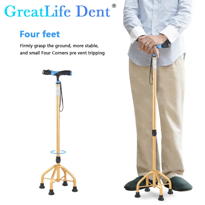 

GreatLife Dent Old Man Трость Телескопические трости с Т-образной ручкой Baston Стабильный костыль без скольжения Складной походный поход для пожилых людей