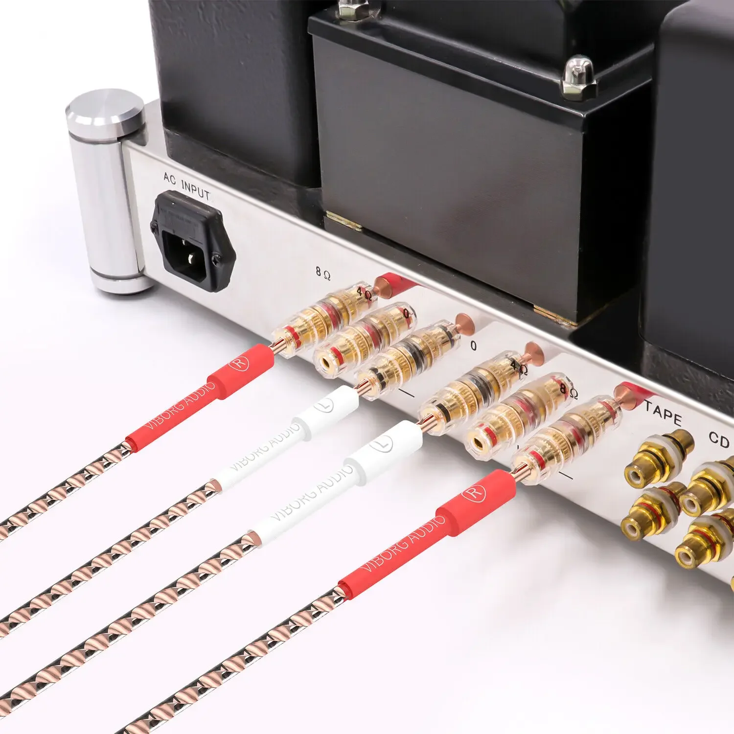 Пара вибрачных VS903 плоский акустический кабель HIFI с разъемом типа «банан» из чистой меди, аудиофильский громкоговоритель для усилителя домашнего кинотеатра