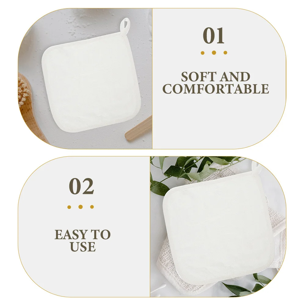 

2Pcs Newborn Baby Washcloths Water Absorbent Soft Square Towels for Face Hand Drying and Burping Baby Washcloths