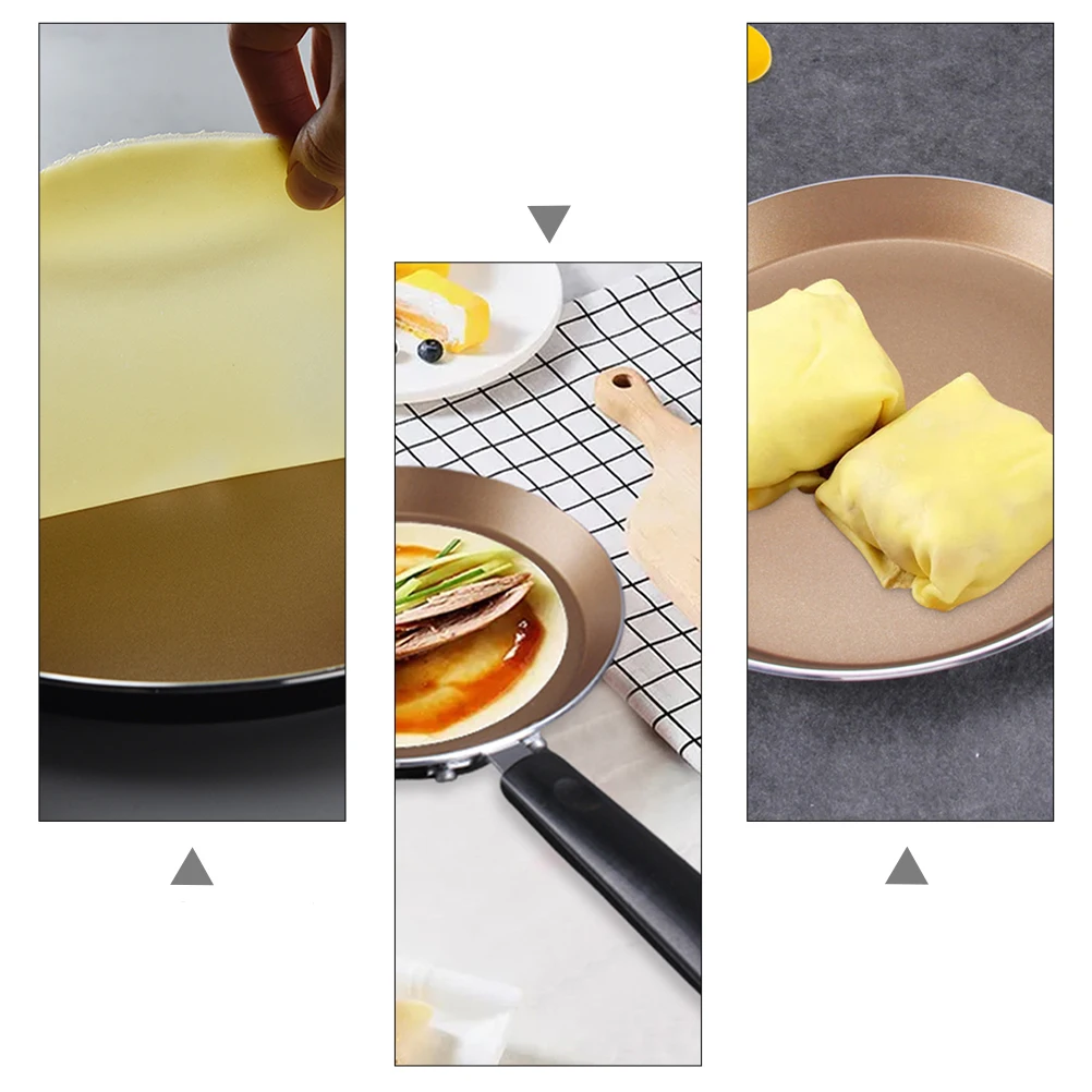 

8 Inch Aluminum Alloy Nonstick Frying Pan Flat Bottom Kitchen Omelette Pan Handle Cookware For Gas Induction
