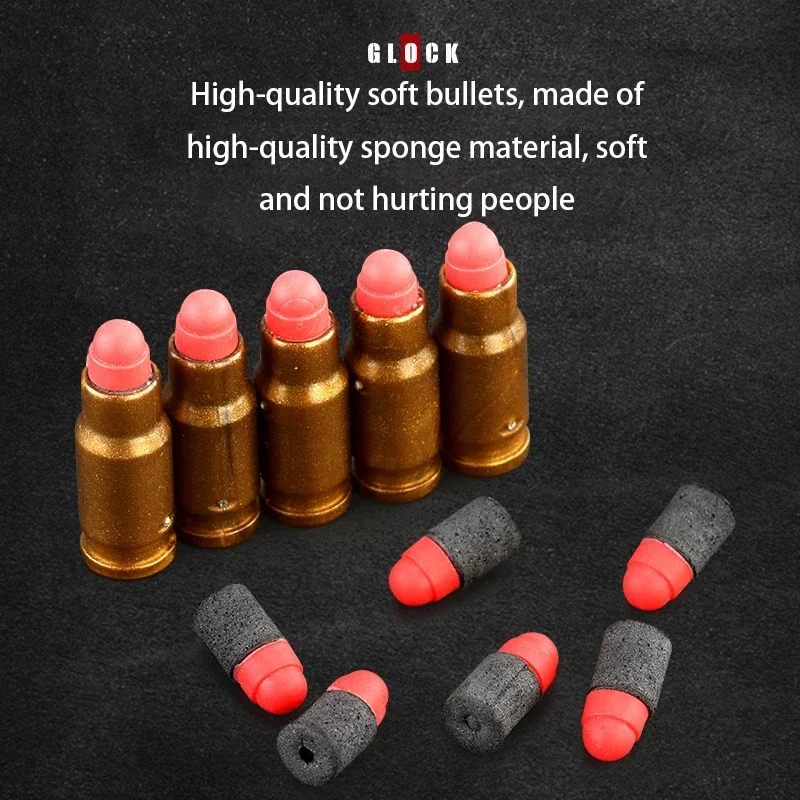 2026 Newest GLK Toy Pistol EVA Plastic Dart Bullet Guns Simulation Model Pistol Beginner Aiming Training Pistol Air Gun Boy Gift