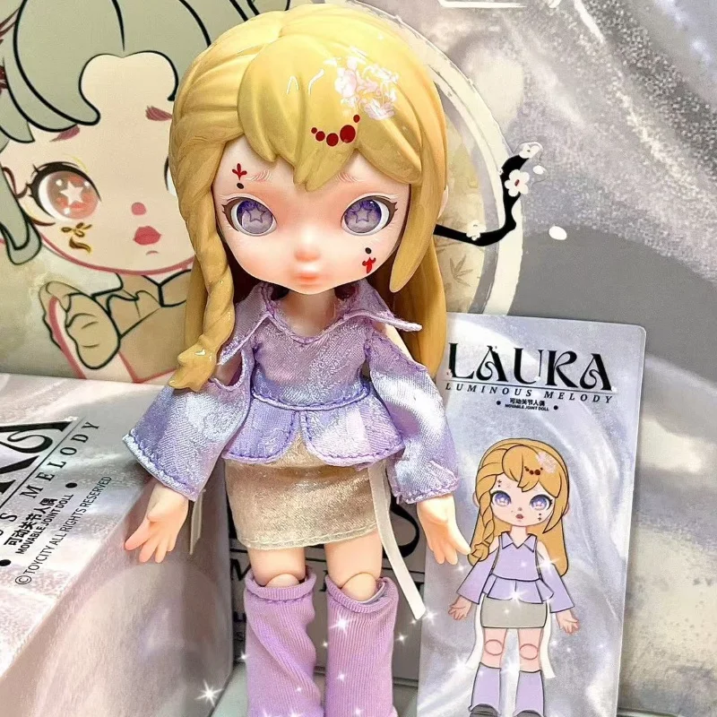 حار بيع منتج جديد لورا العائمة ضوء بروكيد اللون صندوق أعمى المشتركة المنقولة Mjd12 سبليت دمية تمثال حلية لعبة عصرية #6