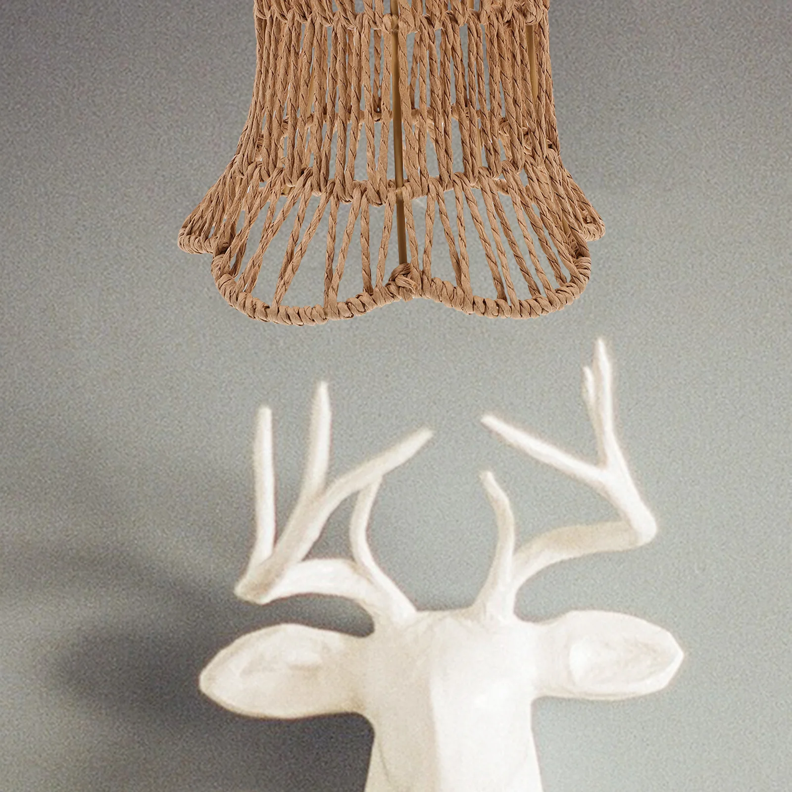 

Абажур ручной работы в деревенском стиле, винтажный потолочный светильник, небольшой тканый подвесной светильник, абажур в стиле ретро, чехол для внутреннего освещения для дома