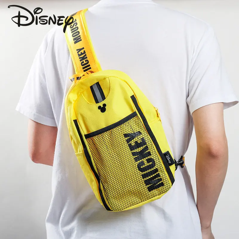 Disney Mickey neue Unisex Umhängetasche modische hochwertige Segeltuch tasche Cartoon lässig multifunktion ale Sport Brusttasche