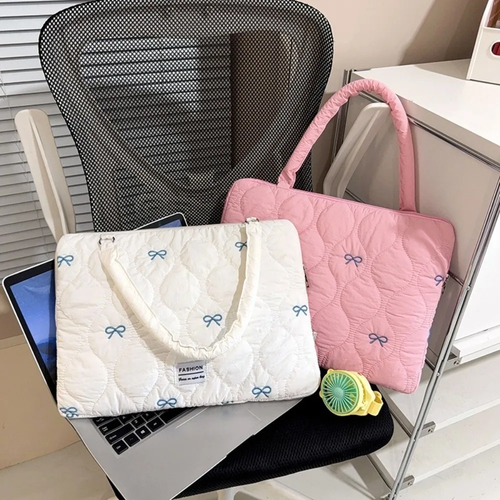New 13-15.6inch Laptop Sleeve Puffy Shockproof Tablet Handbag Large Capacity Multifunctional Protective Cover Universal