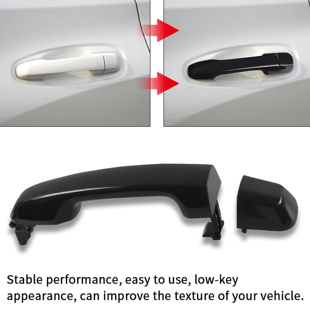 Replace Your Worn out Door Handles with Rear LH and RH Outer Door Handles for Toyota Prado J150 Series 2009 2020 Black