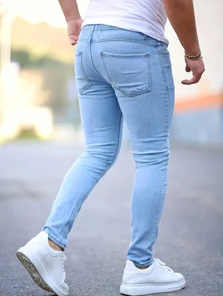 Pantaloni in denim elasticizzato slim fit da uomo