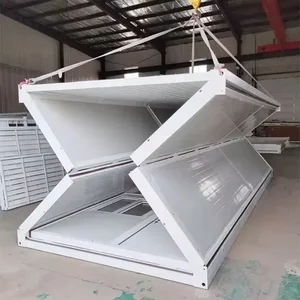 Recipiente de luxo móvel pequena casa modular pré-fabricado parede de vidro dobrável recipiente casa casa portátil 6 principais vendas prefabricado casa - №5