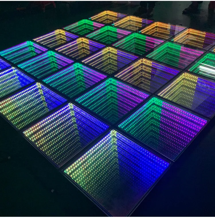 sv-LED 3D dance colorful manufacture magnetic led dance floor light dance floor panels for amusement park！
