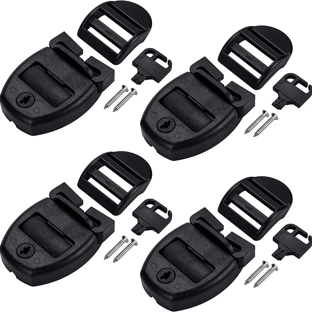 Black Spa Cover Latch Keyed Locking Mechanism Slide Buckle Adjustment Wind Resistant Design Outdoor Spa Protection