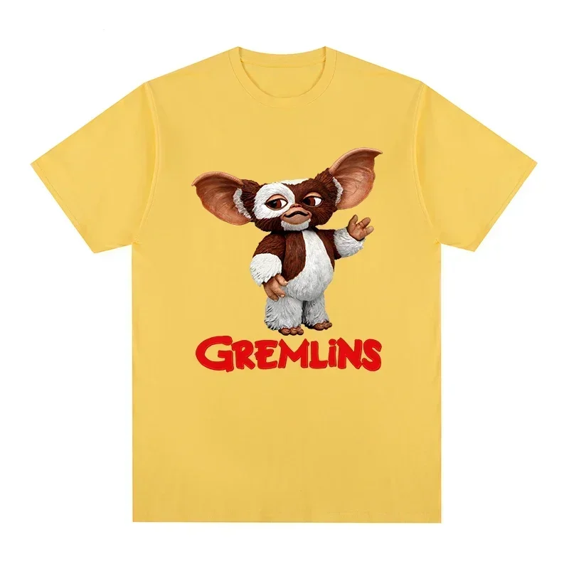 Gremlins Gizmo Kawaii الرجال تي شيرت المرأة طاقم الرقبة تي شيرت جديد تيز المرأة بلايز الجرافيك تي شيرت النساء الملابس