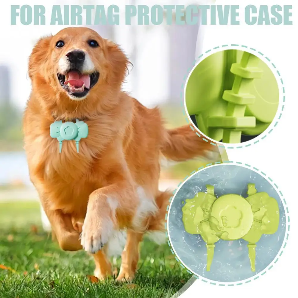 Bow-shape Protective Cover For Apple Air Tag Soft Silicone Anti-Scratch Waterproof Anti-lost Tracker Locator For Pet Kids