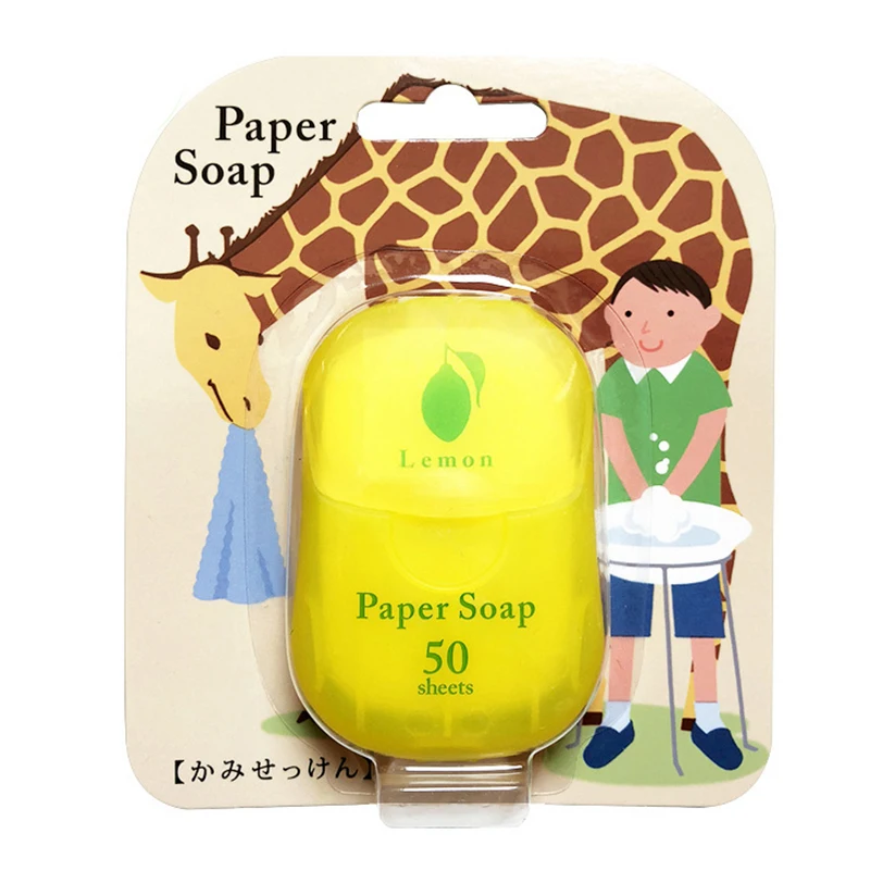 กระดาษสบู่แบบใช้แล้วทิ้ง Travel Washing Hand Bath Clean Scented Slice แผ่น Mini กระดาษสบู่อุปกรณ์ห้องน้ํา