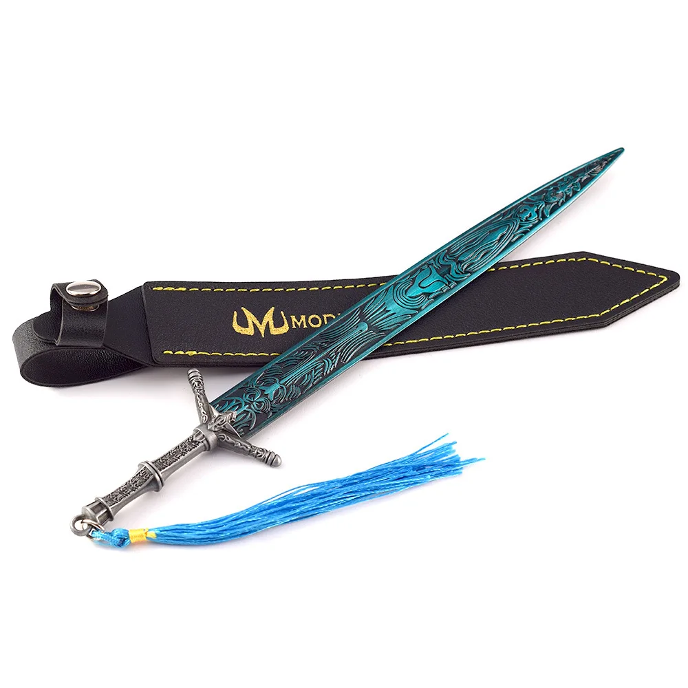22 cm/8.66in Game Perifere Heilige Maanlicht Zwaard Katana Japonesa Metalen Wapens Model Desktop Collectible Ornament Jongen speelgoed Gift