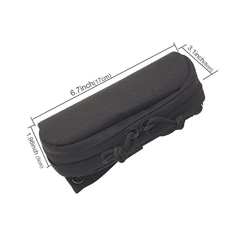 Tactical Nylon Hard Shell Glasses Case With Molle System Protective Box Accessory Bag Sunglasses Bag