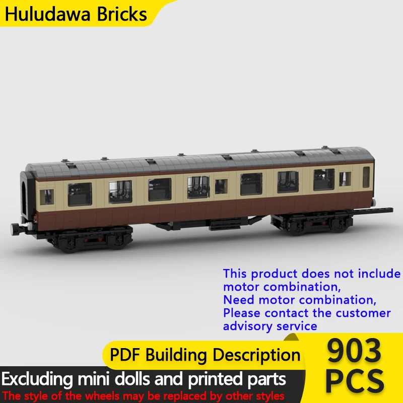 

City Car Model MOC Building Bricks British Rail Mk1 Open Carriage Modular Technology Children Holiday Gifts Assemble Toys Suit