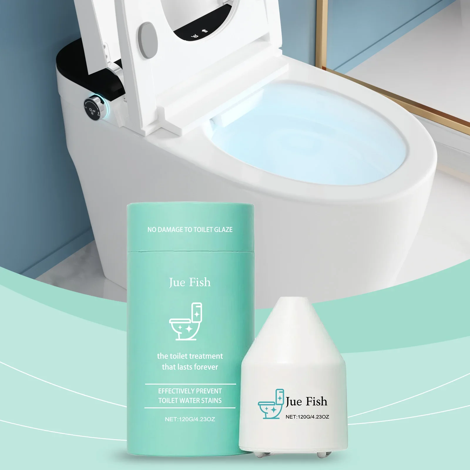 

Automatic Toilet Cleaner Tablets Deep Stain Removal Disinfectant Odor Eliminator Long Lasting Deodorizer Toilet Tank Cleaning