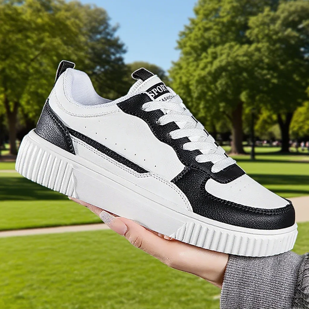 Fashion Women Casual Shoes Breathable Walking Flat Shoes Sneakers White Female Footwear Sports Running Outdoor Walking For Men image 3