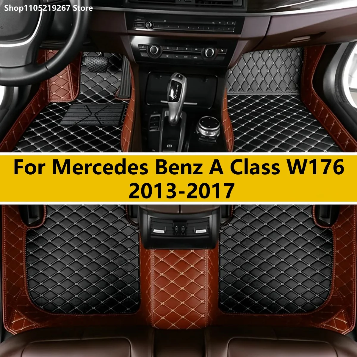 

Car Floor Mats For Mercedes Benz A Class W176 2013 2014 2015 2016 2017 Carpets Leather Mat Durable Rugs Anti Dirty Pad Set