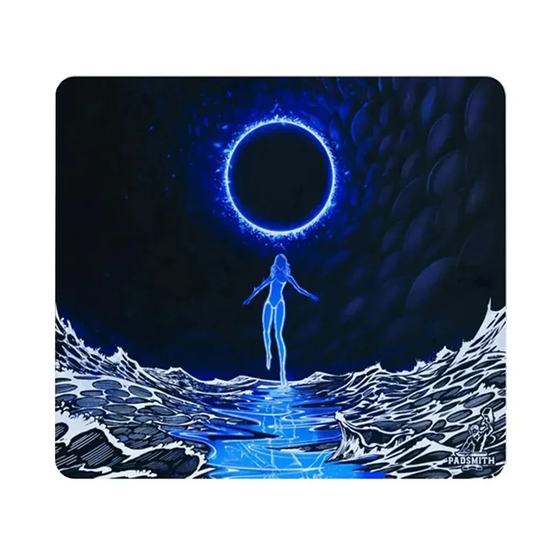 Purple Halo Anime Character Glass Gaming Mouse Pad Tempered Glass Mouse Pads Large Size Mouse Pad PC Esports Gaming Mouse Pad