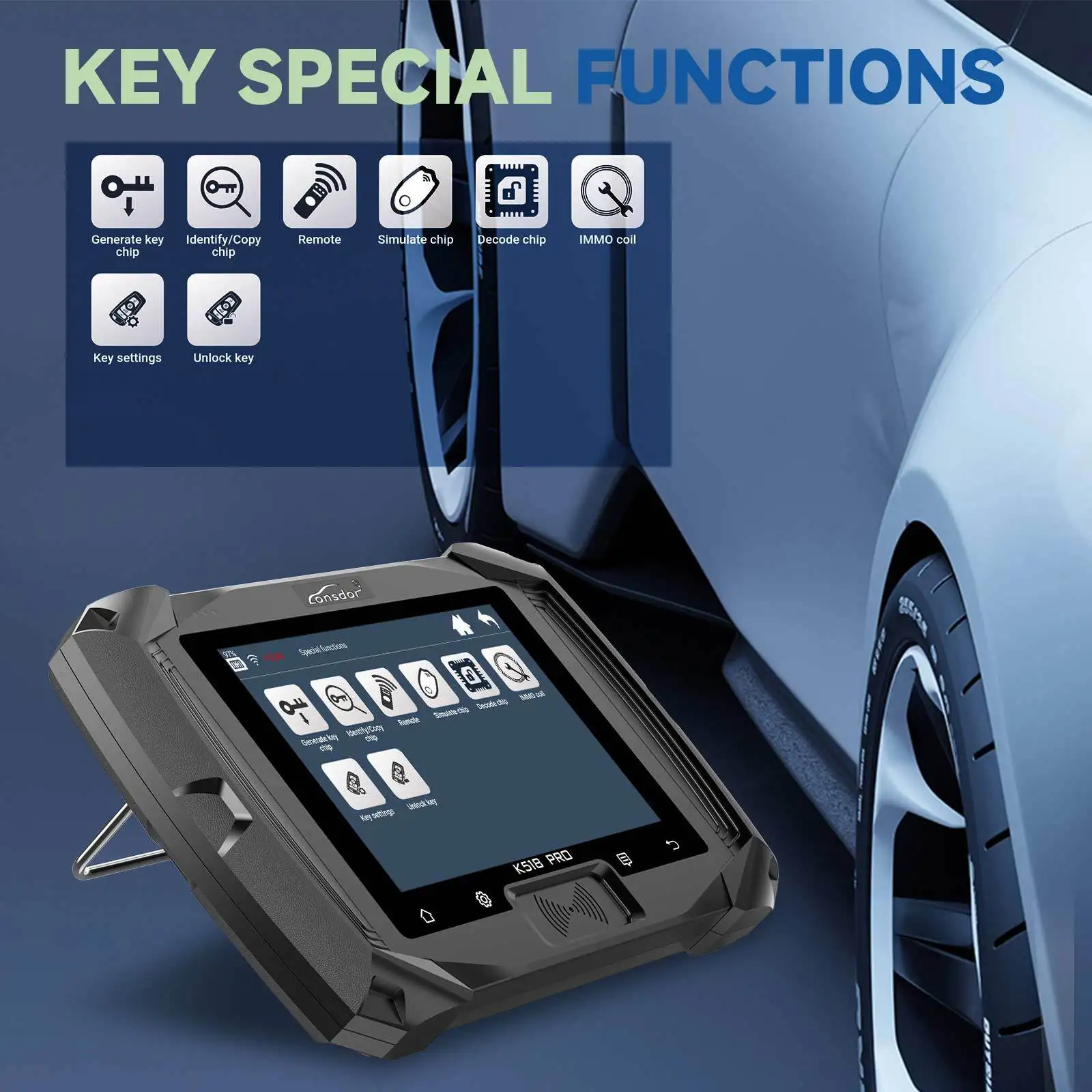 Lonsdor K518 PRO versione completa con programmatore chiave 2 pezzi LT20 per cavo Toyota FP30 per cavo Nissan BCM + adattatore ADP 8A 4A